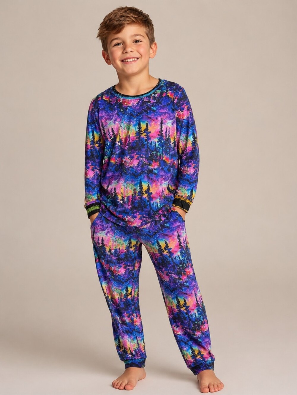 Little Loves & Co Enchanted Forest Bamboo PJs Unisex Size 9/10